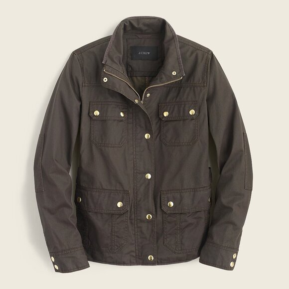 J. Crew Downtown Field Jacket, Mossy Brown Size S - Picture 1 of 9